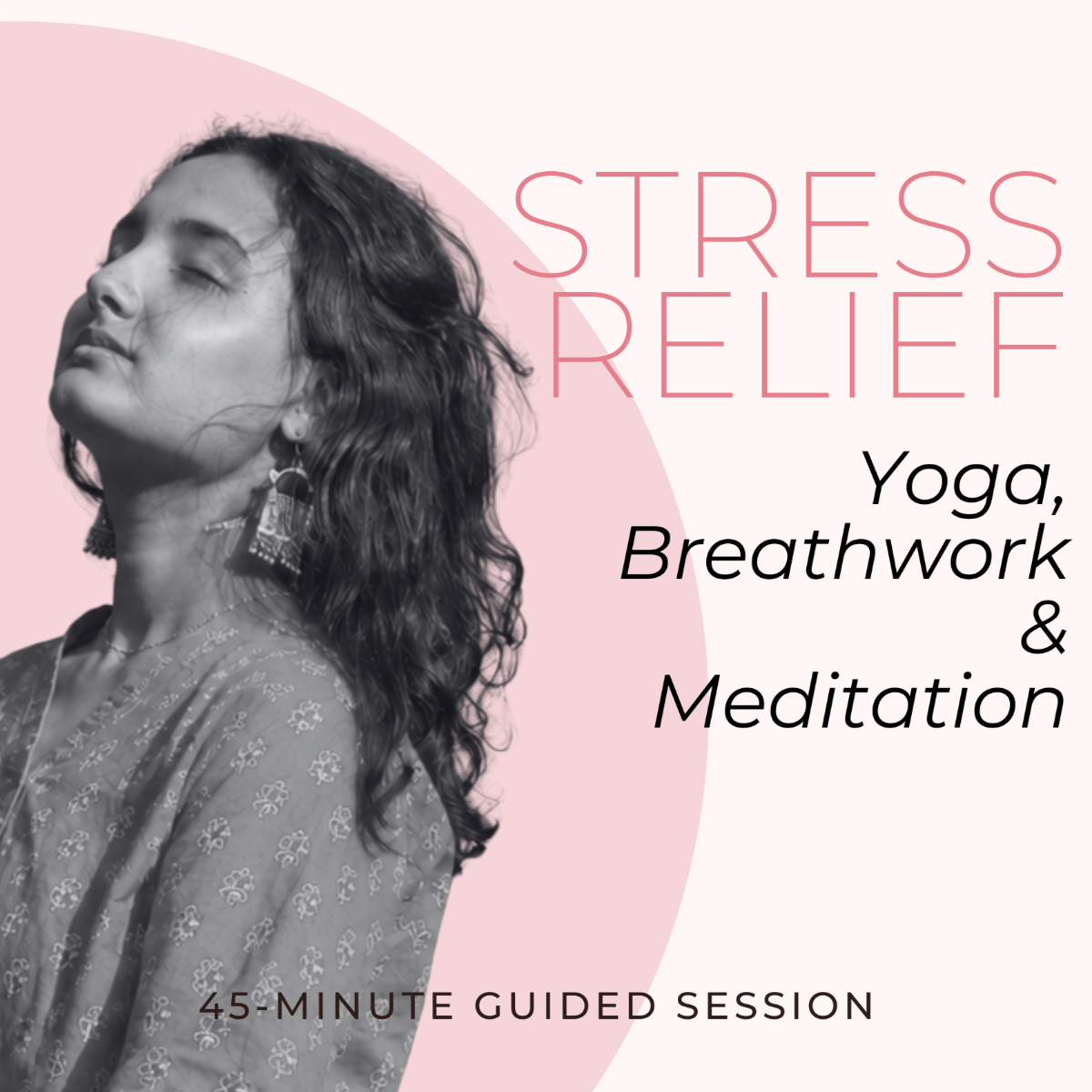 Unnati Bisht, yoga and meditation instructor from India teaching a live online stress reset class used as an active recovery day and yoga on rest days